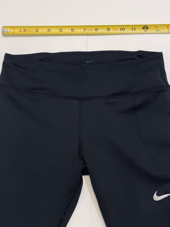 Nike Dri-Fit T Women’s Athletic Black Leggings Sheer Panels on Back Size M - Picture 5 of 11